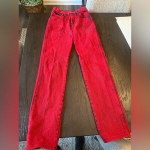 Vintage Wrangler Deep Red Denim Jeans